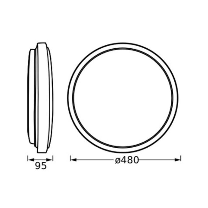 Ledvance - LED Plafonjera ORBIS LONDON LED/36W/230V bela