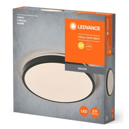 Ledvance - LED Plafonjera ORBIS LONDON LED/36W/230V crno