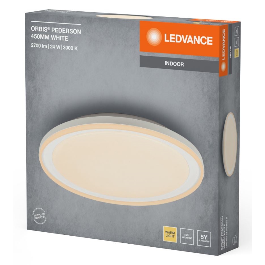 Ledvance - LED Plafonjera ORBIS PEDERSON LED/24W/230V pr. 45 cm bela