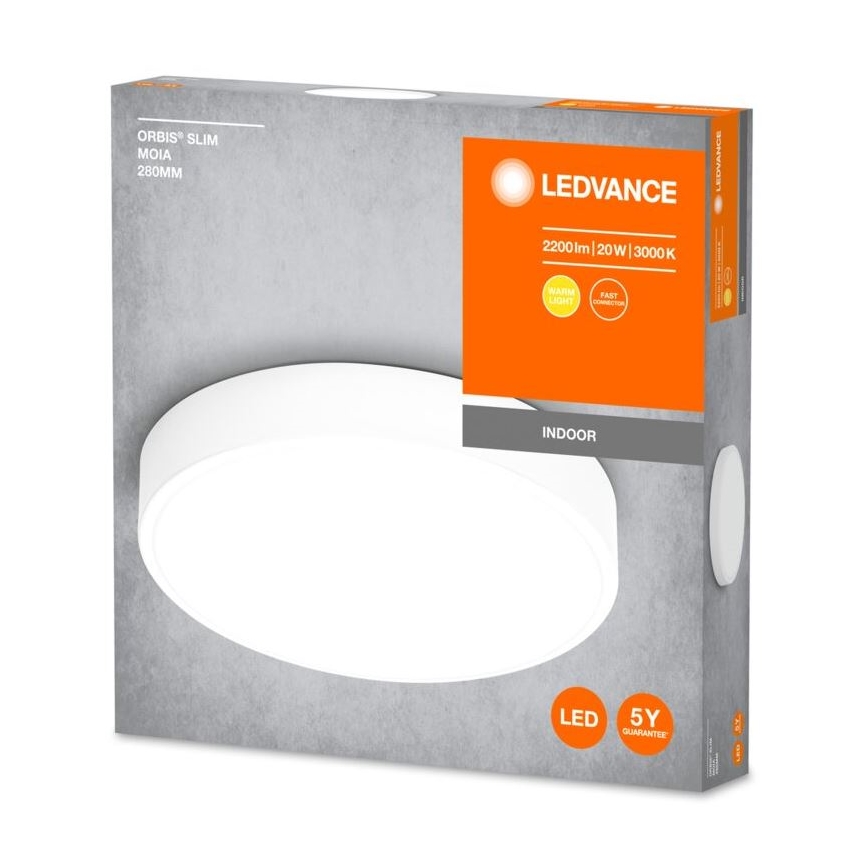Ledvance - LED Plafonjera ORBIS SLIM LED/20W/230V bela