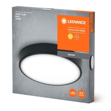 Ledvance - LED Plafonjera ORBIS SLIM LED/24W/230V crno