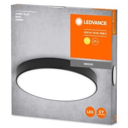 Ledvance - LED Plafonjera ORBIS SLIM LED/36W/230V crno