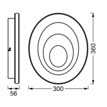 Ledvance - LED Plafonjera ORBIS SPIRAL LED/27W/230V