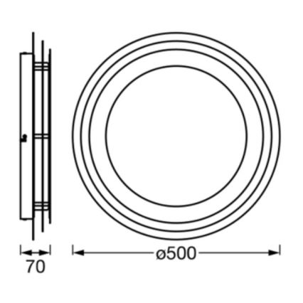 Ledvance - LED Plafonjera ORBIS SPIRAL LED/38W/230V