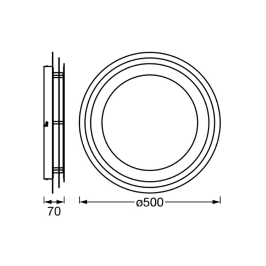 Ledvance - LED Plafonjera ORBIS SPIRAL LED/38W/230V