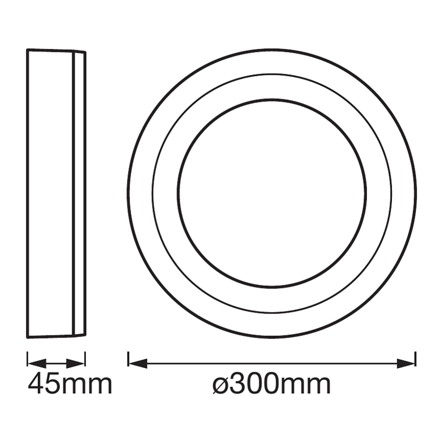 Ledvance - LED Plafonjera ROUND LED/18W/230V pr. 30 cm