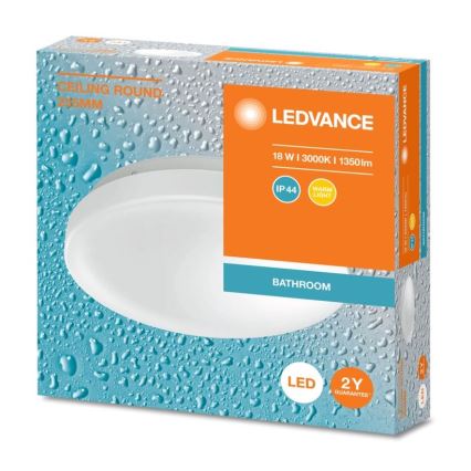 Ledvance - LED Plafonjera za kupatilo CEILING ROUND LED/18W/230V 3000K IP44