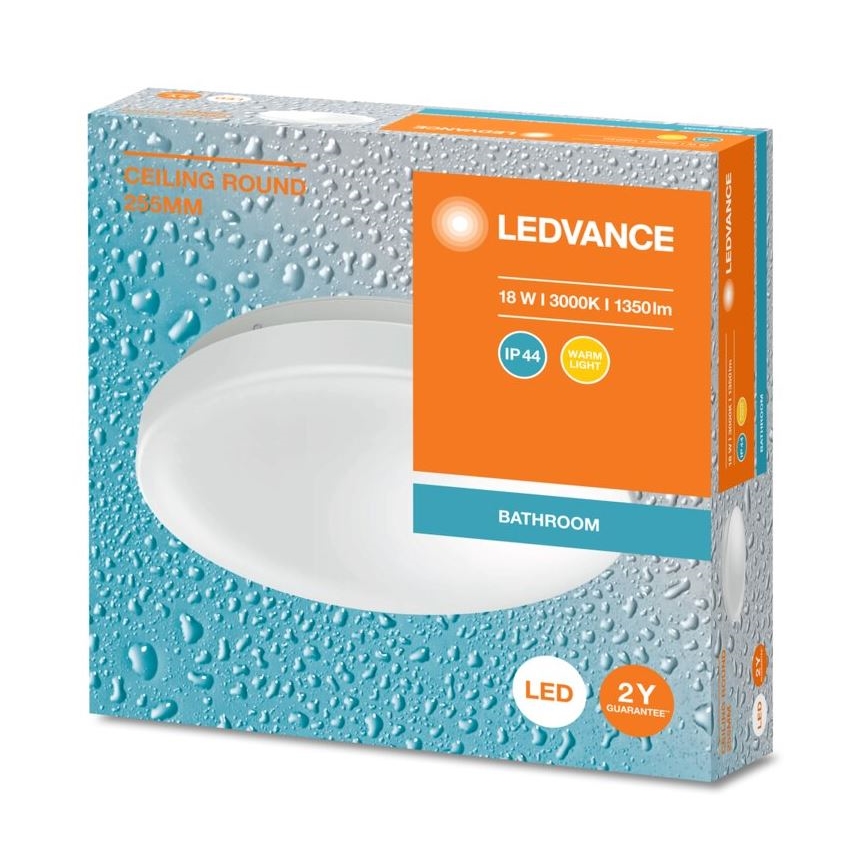 Ledvance - LED Plafonjera za kupatilo CEILING ROUND LED/18W/230V 3000K IP44