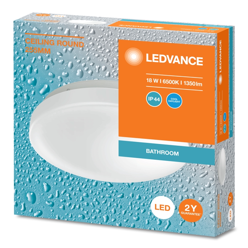 Ledvance - LED Plafonjera za kupatilo CEILING ROUND LED/18W/230V 6500K IP44