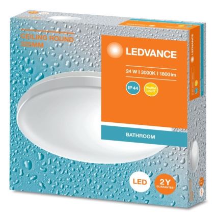 Ledvance - LED Plafonjera za kupatilo CEILING ROUND LED/24W/230V 3000K IP44