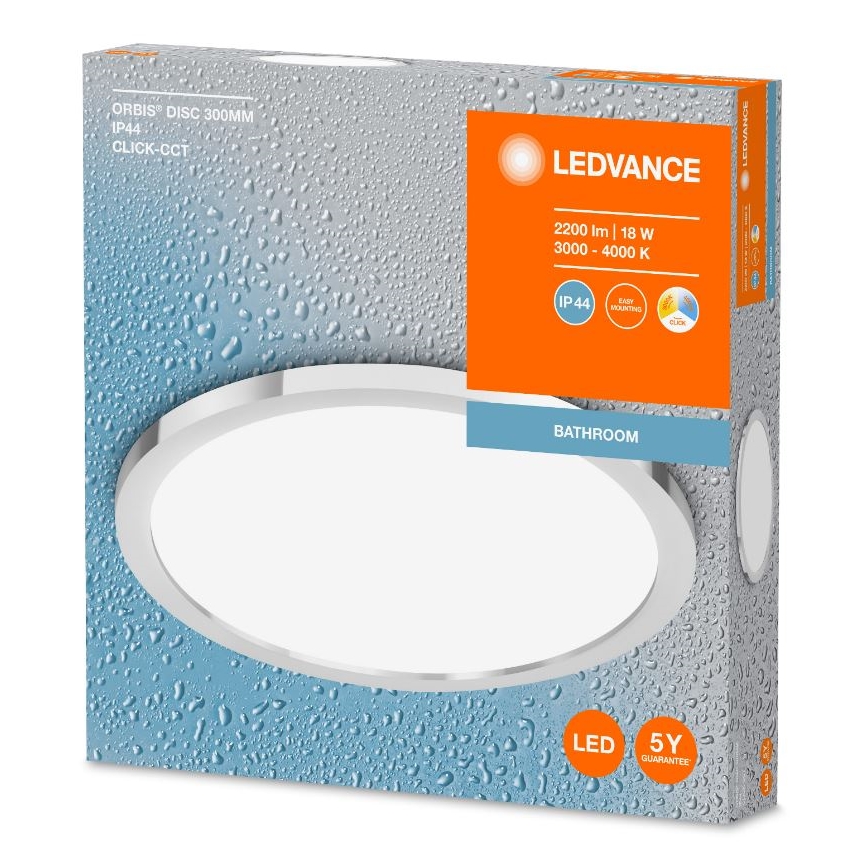 Ledvance - LED Plafonjera za kupatilo DISC LED/18W/230V 3000/4000K IP44