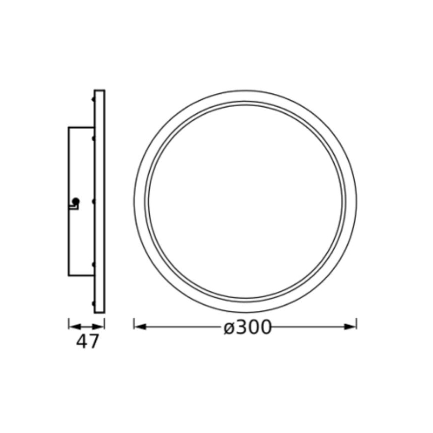 Ledvance - LED Plafonjera za kupatilo DISC LED/18W/230V 3000/4000K IP44