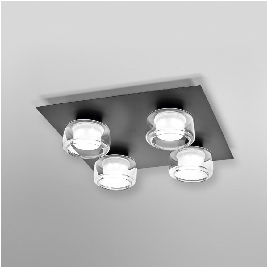 Ledvance - LED Plafonjera za kupatilo ORBIS FLAME 4xLED/5,5W/230V 3000/4000K IP44 crno