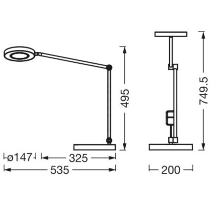 Ledvance - LED Prigušiva stona lampa na dodir SUN@HOME LED/20W/230V 2200-5000K CRI 95 Wi-Fi