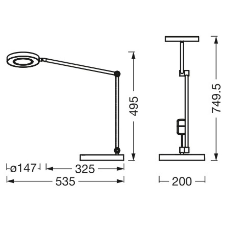 Ledvance - LED Prigušiva stona lampa na dodir SUN@HOME LED/20W/230V 2200-5000K CRI 95 Wi-Fi