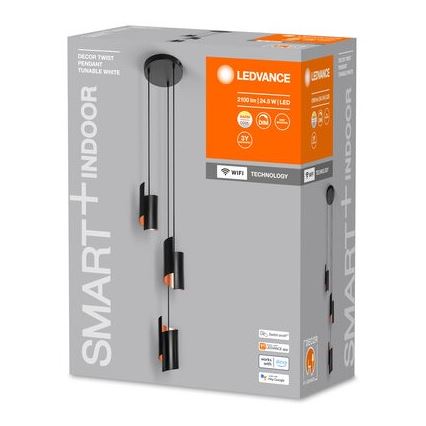 Ledvance - LED prigušiva luster na sajli SMART+ DECOR 3xLED/8W/230V crna Wi-Fi