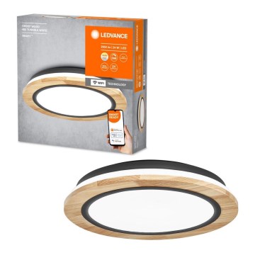 Ledvance - LED Prigušiva plafonjera SMART+ ORBIS WOOD LED/24W/230V 2700-6500K hrast Wi-Fi