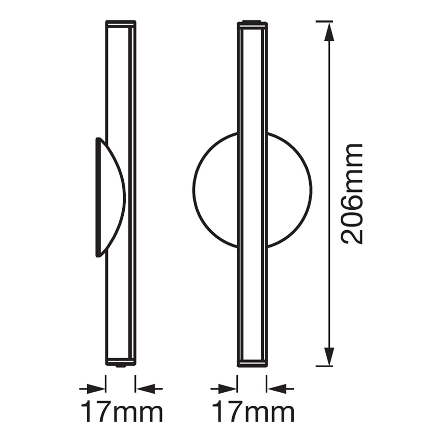 Ledvance - LED Prigušiva rasveta za ogledalo LEDSTIXX LED/2W/Li-Ion 800 mAh IP44 CRI 90