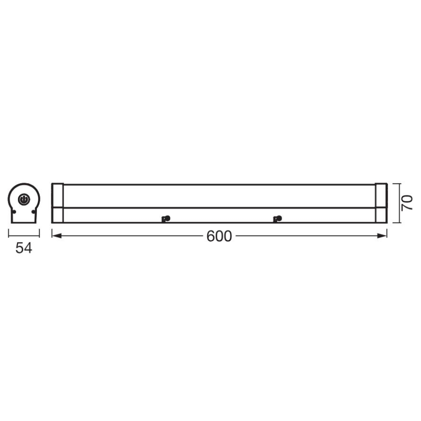 Ledvance - LED Prigušiva dodirna rasveta za ogledalo ORBIS TUBE LED/12W/230V 60 cm 3000/4000K IP44
