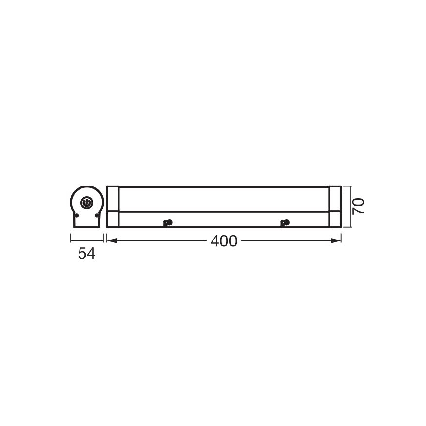 Ledvance - LED Prigušiva dodirna rasveta za ogledalo ORBIS TUBE LED/9W/230V 40 cm 3000/4000K IP44
