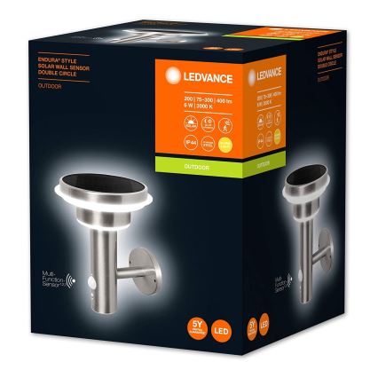 Ledvance - LED Prigušiva solarna lampa sa senzorom CIRCLE LED/6W/3,2V 2200 mAh IP44