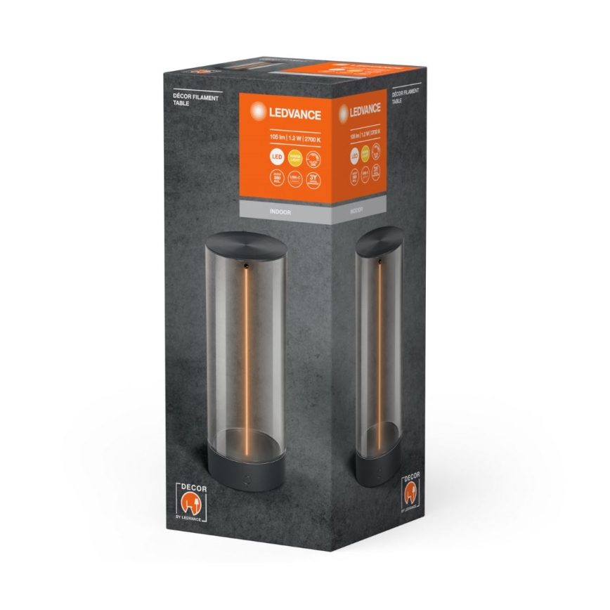 Ledvance - LED Prigušiva stona lampa na dodir DECOR FILAMENT LED/1,2W/5V 1000 mAh
