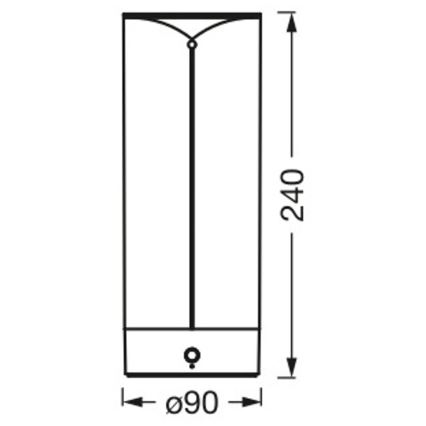 Ledvance - LED Prigušiva stona lampa na dodir DECOR FILAMENT LED/1,2W/5V 1000 mAh