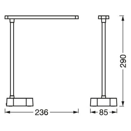 Ledvance - LED Prigušiva stona lampa na dodir PANAN LED/5,2W/5V 1200mAh