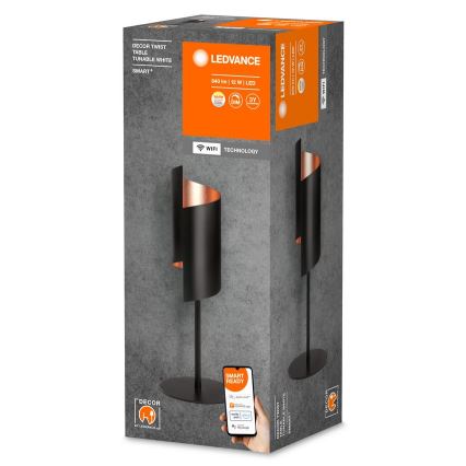 Ledvance - LED Prigušiva stona lampa SMART+ DECOR TWIST LED/12W/230V 3000-6500K Wi-Fi crno
