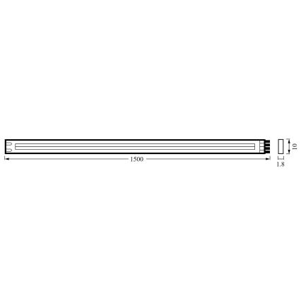 Ledvance - LED Prigušiva traka FLEX COB 1,5m LED/13W/230V 2700-6500K + Daljinski upravljač