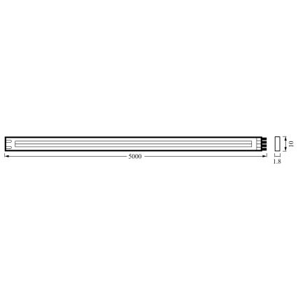 Ledvance - LED Prigušiva traka FLEX COB 5m LED/35W/230V 2700-6500K + Daljinski upravljač