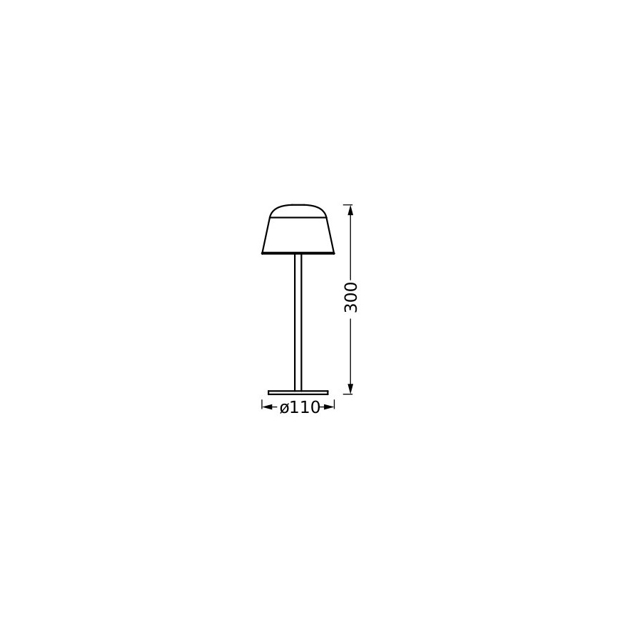 Ledvance - LED Prigušiva vanjska punjiva lampa TABLE LED/2,5W/5V IP54 bež
