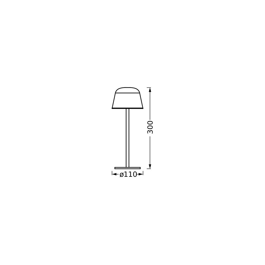 Ledvance - LED Prigušiva vanjska punjiva lampa TABLE LED/2,5W/5V IP54 crveno