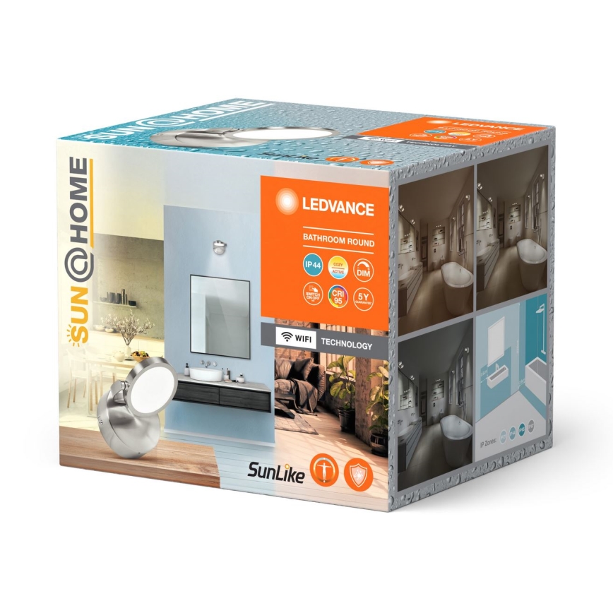 Ledvance - LED Prigušiva za kupatilo reflektorska lampa SUN@HOME LED/7,5W/230V 2200-5000K CRI 95 Wi-Fi IP44