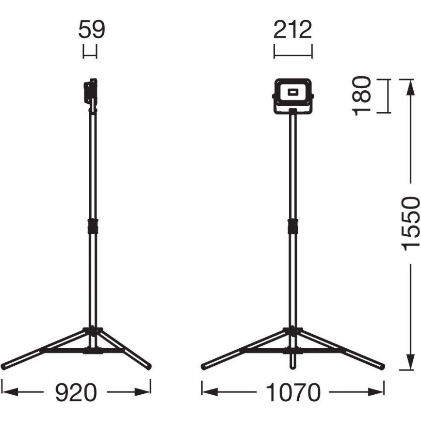 Ledvance - LED Prigušivi reflektor sa držačem WORKLIGHT TRIPOD LED/20W/3,7V IP54
