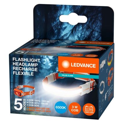 Ledvance - LED Punjiva čeona lampa FLASHLIGHT LED/3W/5V 1000mAh