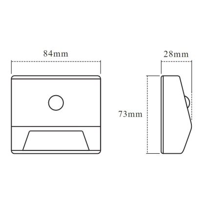 Ledvance - LED Rasveta za stepenište sa senzorom NIGHTLUX LED/0,25W/3×AAA IP54
