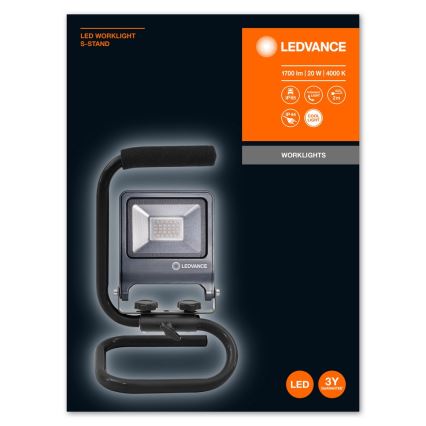 Ledvance - LED Reflektor sa ručkom S-STAND LED/20W/230V IP65