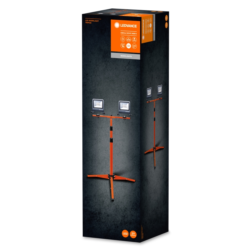 Ledvance - LED Reflektor sa ručkom TRIPOD 2xLED/30W/230V IP65