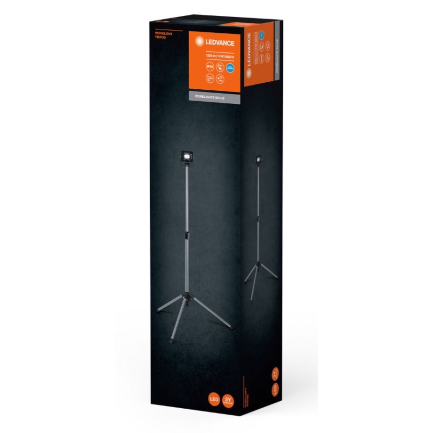 Ledvance - LED spoljašnji reflektor sa stalkom WORKLIGHT TRIPOD LED/10W/230V 6500K IP65
