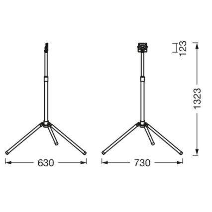 Ledvance - LED spoljašnji reflektor sa stalkom WORKLIGHT TRIPOD LED/20W/230V 6500K IP65
