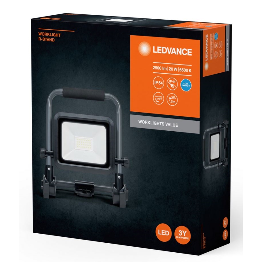 Ledvance - LED Spoljni reflektor WORKLIGHT R-STAND LED/20W/230V 6500K IP54