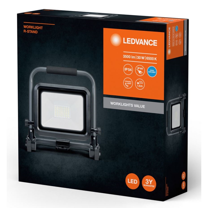Ledvance - LED Spoljni reflektor WORKLIGHT R-STAND LED/30W/230V 6500K IP54
