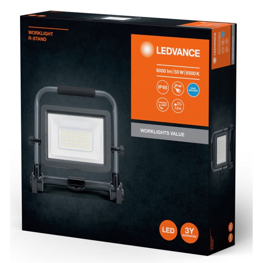 Ledvance - LED Spoljni reflektor WORKLIGHT R-STAND LED/50W/230V 6500K IP65