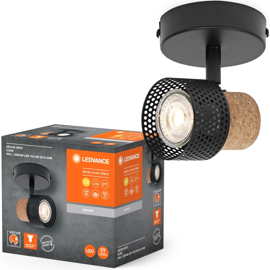 Ledvance - LED Reflektorska lampa DECOR CORK 1xGU10/3,4W/230V