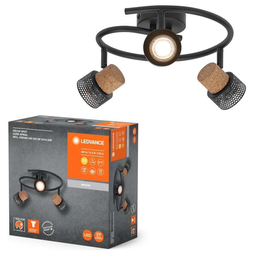 Ledvance - LED Reflektorska lampa DECOR CORK 3xGU10/3,4W/230V