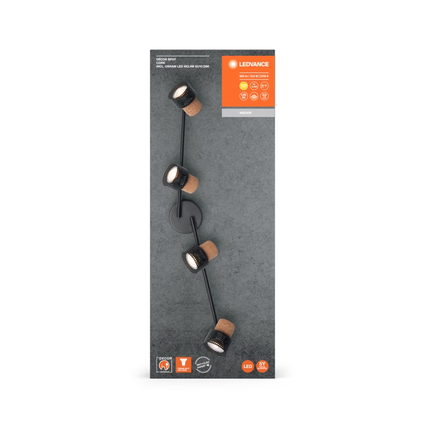 Ledvance - LED Reflektorska lampa DECOR CORK 4xGU10/3,4W/230V