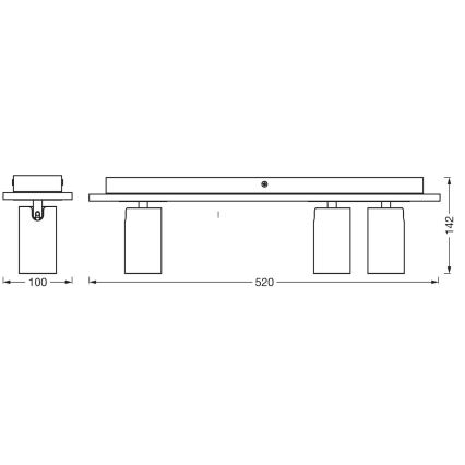 Ledvance - LED Reflektorska lampa DECOR MERCURY 3xGU10/3,4W/230V