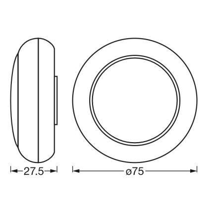 Ledvance - LED RGB Orijentacijsko svetlo na dodir DOT-IT LED/0,2W/4,5V