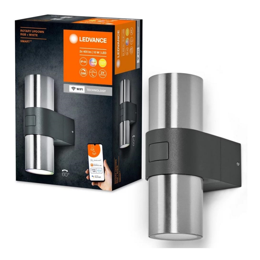 Ledvance- LED RGB prigušiva spoljašnja svetiljka SMART+ ROTARY 2xLED/5W/230V IP44 Wi-Fi